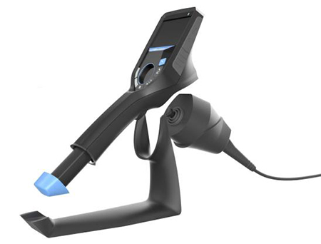 亞泰光電MIE-R安檢內窺鏡主機與底座采用分離式結構設計，內窺鏡頻繁操作時可將產品固定擺放